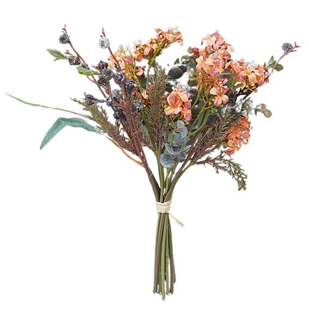 HEVIRGO 1 Bouquet Easy to Maintain Fake Flower Bouquet Fadeless Plastic