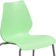 thumbnail image 3 of Stack Chair,Plastic,Green w/Silver Frame RUT-288-GREEN-GG, 3 of 8