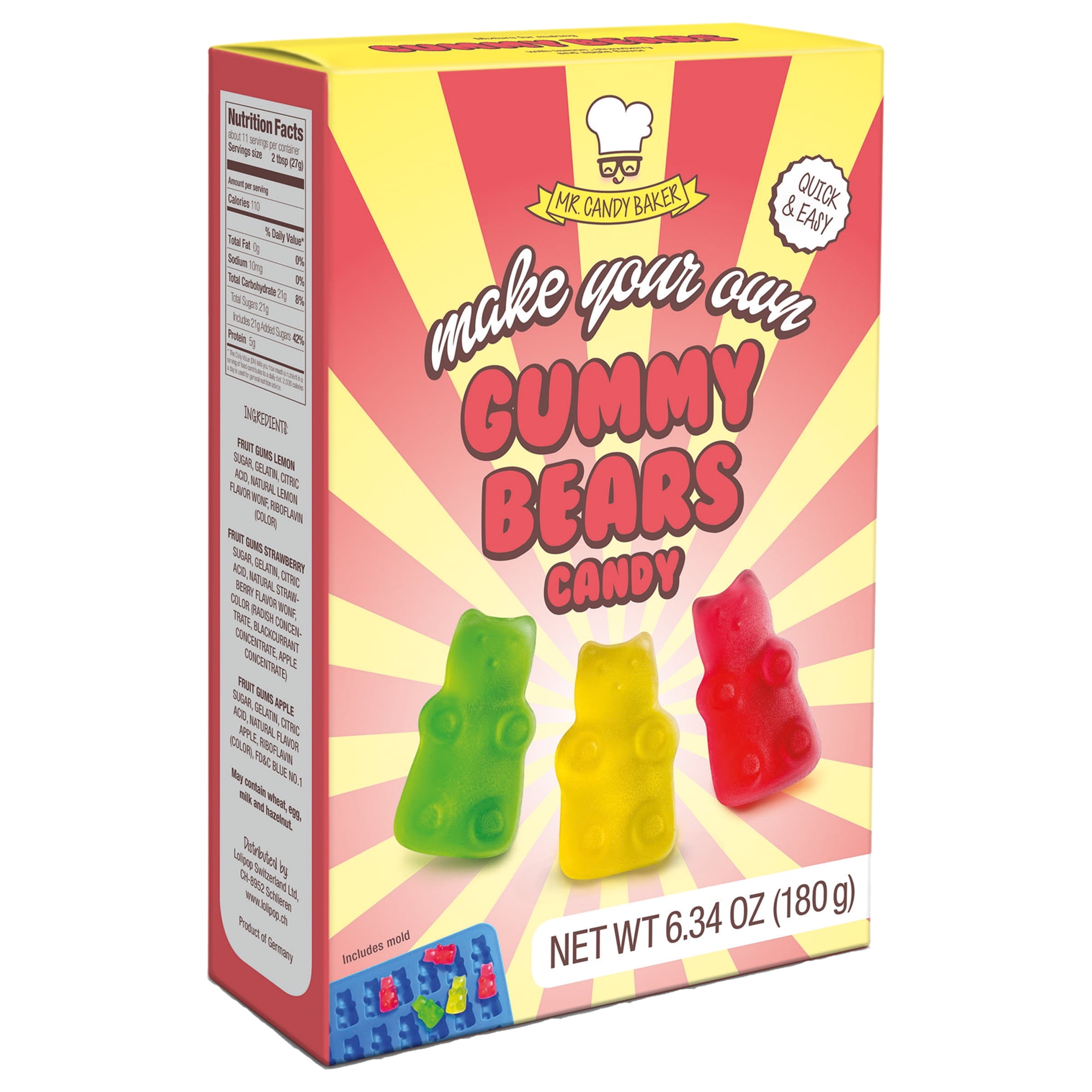 DIY Jumbo Gummy Bear Mold by Mister Gummy | Make Your Own Medium Sized  Gummy Bears, Chocolates, Soaps, Candles, Bath Bombs, Ice, Decor Bears,  Baked
