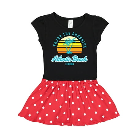 

Inktastic Summer Enjoy the Sunshine Atlantic Beach Florida in Blue Gift Toddler Girl Dress