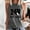 Gray, variant on ALLLIST Womens Tops Under $5 Black Sleeveless Crew Neck Graphic Tank Tops Tank Top XXL