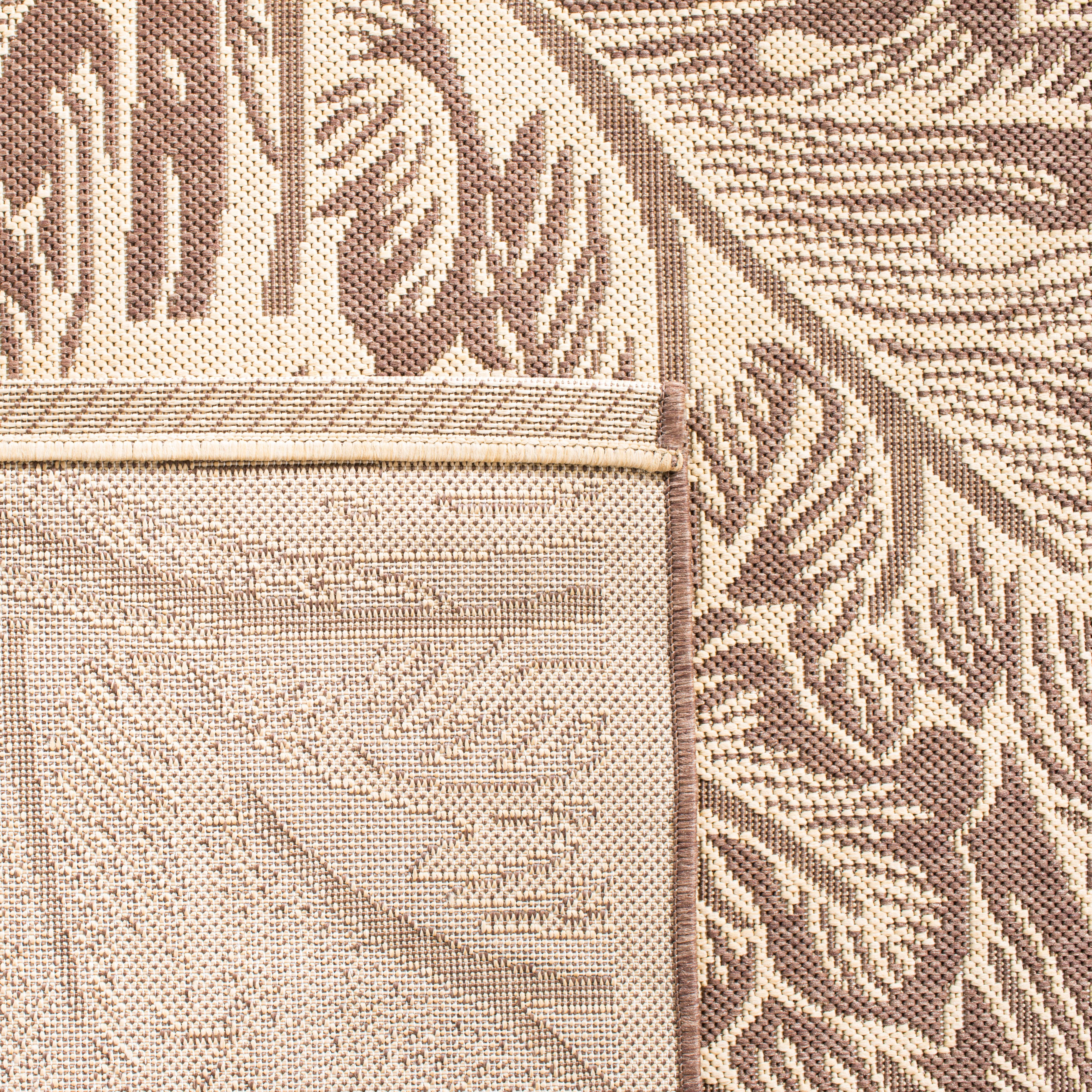 Safavieh Courtyard Connie Floral Indoor/Outdoor Area Rug, Natural/Chocolate, 8' x 11'