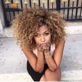 thumbnail image 3 of Women's brown short curly hair small curls high-temperature silk synthetic fiber wig, 3 of 9