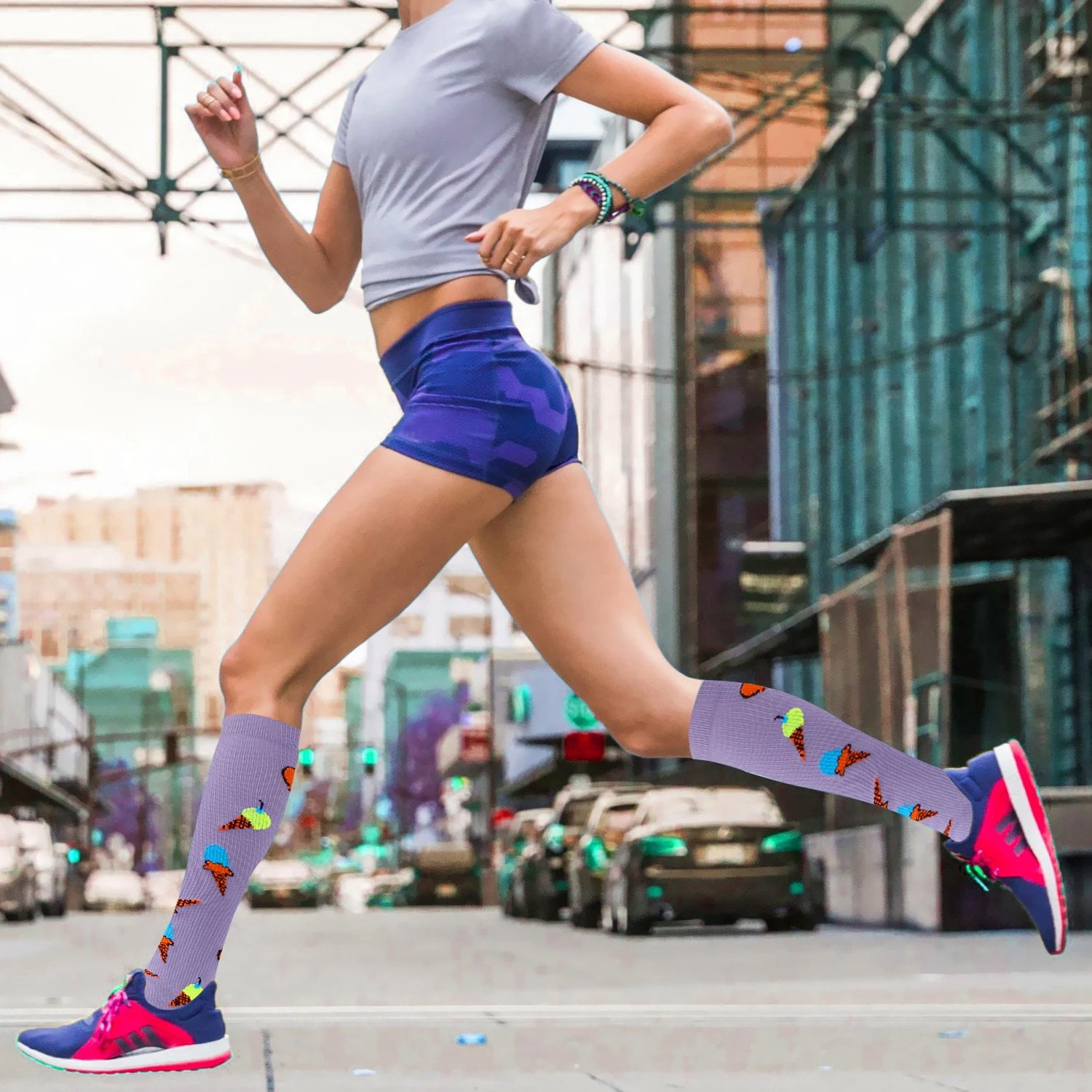 Compression Socks - Knee High Performance Socks for Running, Athletics, Travel, and Pregnancy - Improved Circulation & Support for Men and Women - 3 Pair