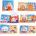 thumbnail image 2 of Libros de tela para bebé libro de aprendizaje cognitivo animales juguetes suaves sonajeros de sonido con volantes para niños de 0 a 3 años, 2 of 5