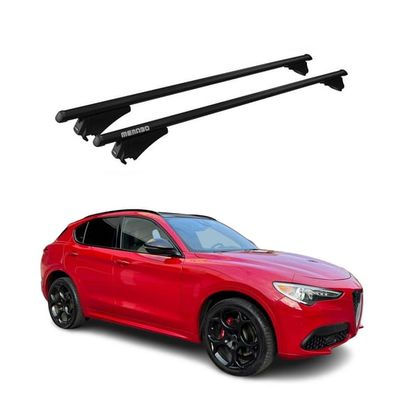 2017-2026 Alfa Romeo Stelvio Roof Rack Cross Bars Black