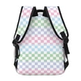 thumbnail image 4 of Disketp Colorful Checkerboard Mochila Estampada para Hombre y Mujer – Mochila Ligera Clásica con Múltiples Bolsillos para Universidad, Trabajo y Viajes-One Size, 4 of 5