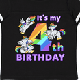 thumbnail image 4 of Inktastic It's My 4th Birthday Unicorn Boys or Girls Toddler T-Shirt, 4 of 5