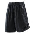 thumbnail image 4 of Big & Tall Summer Shorts for Men Casual Straight Elastic Waist Drawstring Loose Cargo Short with Zipper Pockets (2XL, Black), 4 of 9