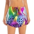 thumbnail image 2 of Disketp Colorful Glitter Dagon Fruit Women's Shorts Workout Shorts for Athletic Gym Running Shorts with Phone Pockets-X-Large, 2 of 7