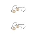 thumbnail image 3 of Moyic 2 piezas de cortina de metal Tieback Poliéster Cocina Sombrilla Drape Fijación Sujetador Hebilla Accesorios Beige Beige 2piezas, 3 of 6