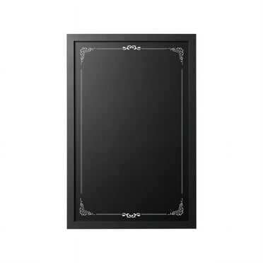 Decorative Chalkboard, 16" X 24", Black Frame, Wallmount