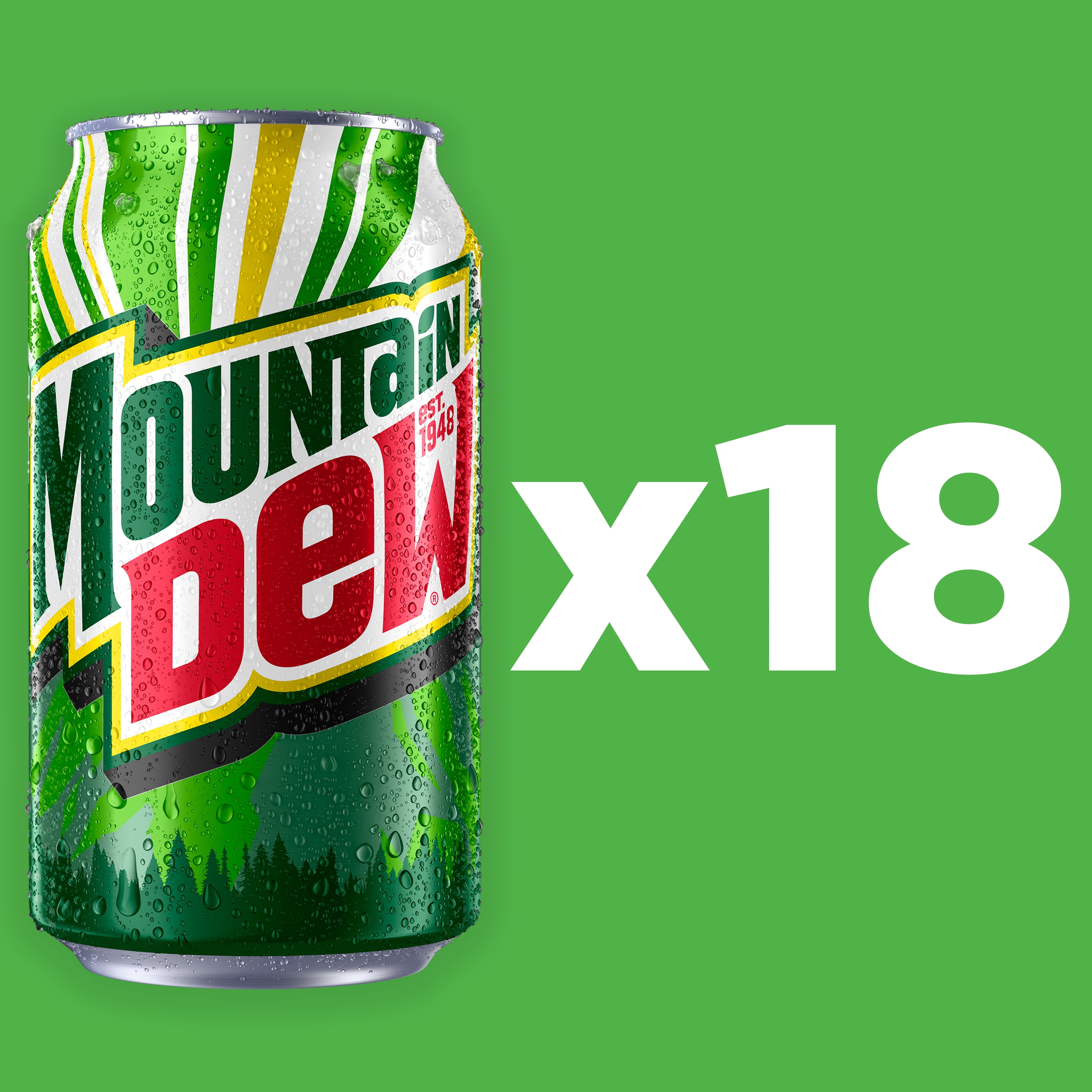 Mountain Dew Original, 12 oz Cans, 18 Count