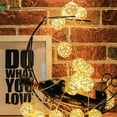 thumbnail image 4 of 10 Lights, Natural Rattan String Lights, Battery Powered for Patio, Wedding, Garden and Party, 4 of 5