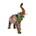 thumbnail image 1 of Sari Indien Recyclé Recouvert de Statue d'Éléphant 20 Po., 1 of 3