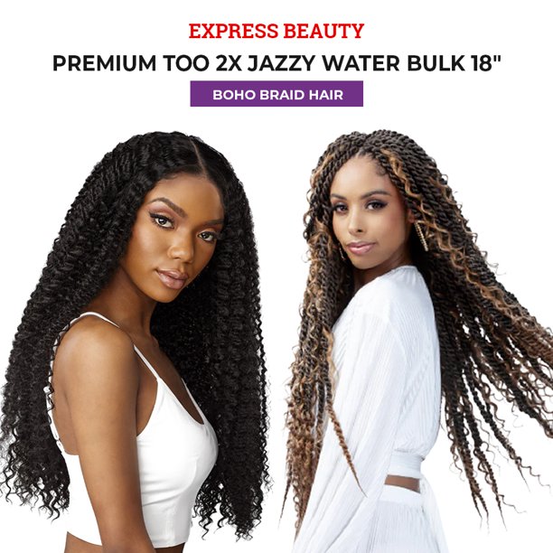 Express Beauty Premium Too 2X Jazzy Water Bulk Boho Braids Human