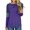 Purple, variant on Mafulus Womens Long Sleeve T-Shirts Color Block Striped Causal Round Neck Tunic Tops Blouse
