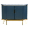 thumbnail image 2 of Pasargad Home Amelia Teal Cabinet 2 Doors and Gold Polished Metal Frame, 2 of 13