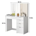 thumbnail image 5 of SUGIFT Modern Vanity Table Vanity Desk with 5 Drawers, White, 5 of 7