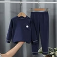 thumbnail image 3 of Owordtank oddler Baby Girl Clothes Fall Outfits Solid Long Sleeve Sweatshirt Tops + Pants Set, 3 of 3