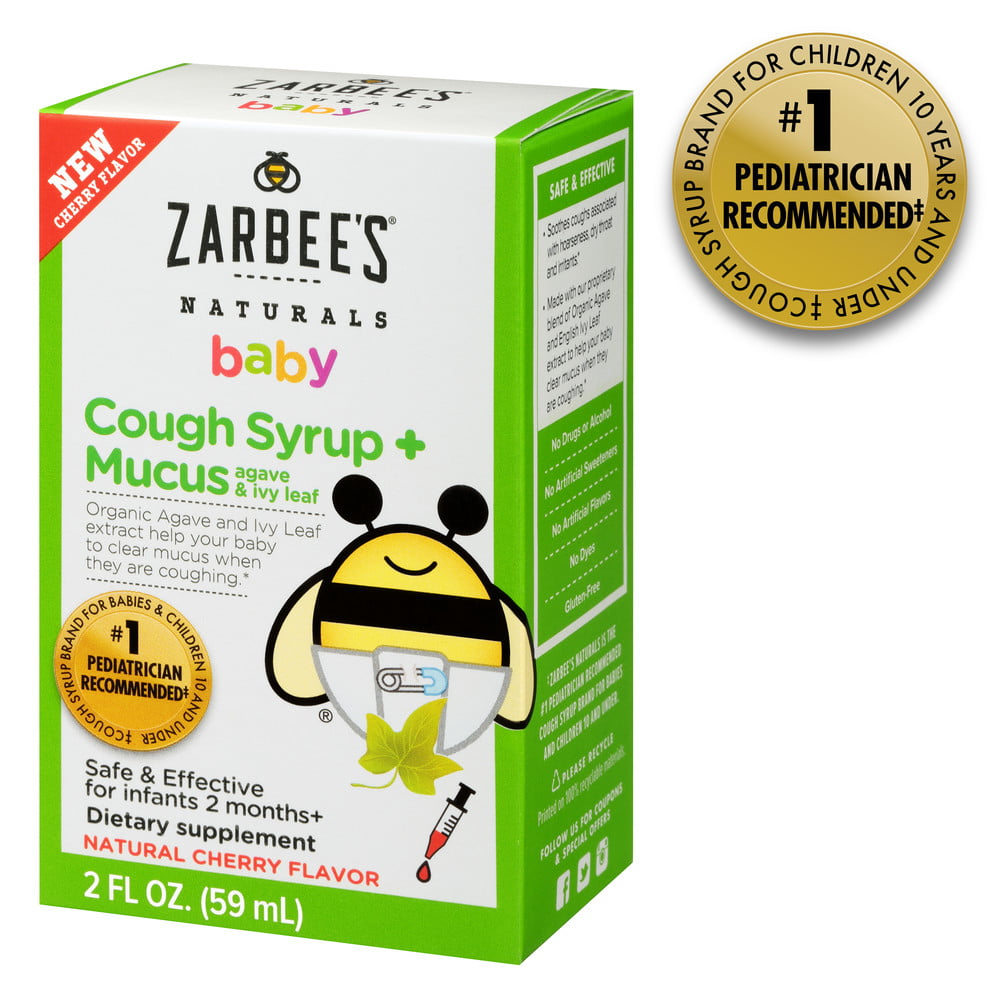 Zarbee's Naturals Baby Cough Syrup + Mucus with Agave & Ivy Leaf