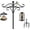 195cm, variant on Bird Feeder Pole Stand Proof, 92 Inch Shepherds Hooks for Outdoor Heavy Duty Feeders Stand, Tall Double Garden Hooks for Light, 1 Pack