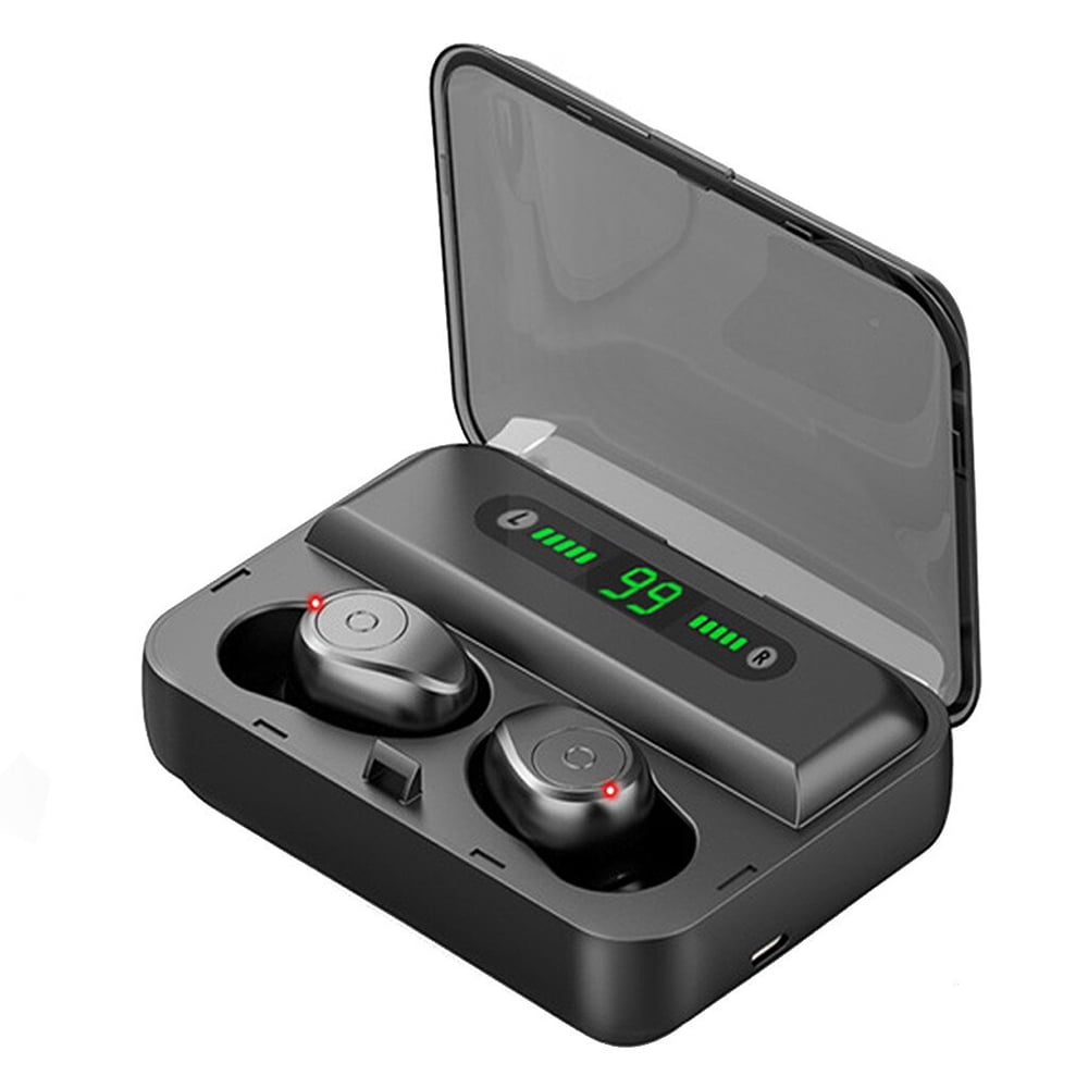 Bluetooth 5.0 Headphones TWS in-Ear 3D Noise Canceling Earphones,Wireless Headphones with Portable Charging Case and Built-in Mic Bluetooth Headphones IPX7 Waterproof Headset for Gym Running Riding