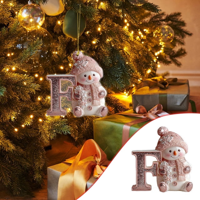 26 English Letter Christmas Ornament Christmas Tree Decoration 2D Acrylic Decoration Car Rearview Mirror Ornament
