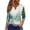 #-01 Green, variant on Domzest Christmas Shirts for Women 3/4 Sleeve Cute Snowman Pine Trees Printed T Shirt Loose Fit V Neck Henley Blouse Pink XL