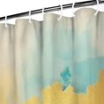 thumbnail image 3 of Teal and Gold Marble Abstract Waves Pattern Shower Curtain 36"x72" ,Bathroom Decorative Shower Curtains Set with 12 Hooks,Modern Waterproof Washable Shower Curtain, 3 of 6
