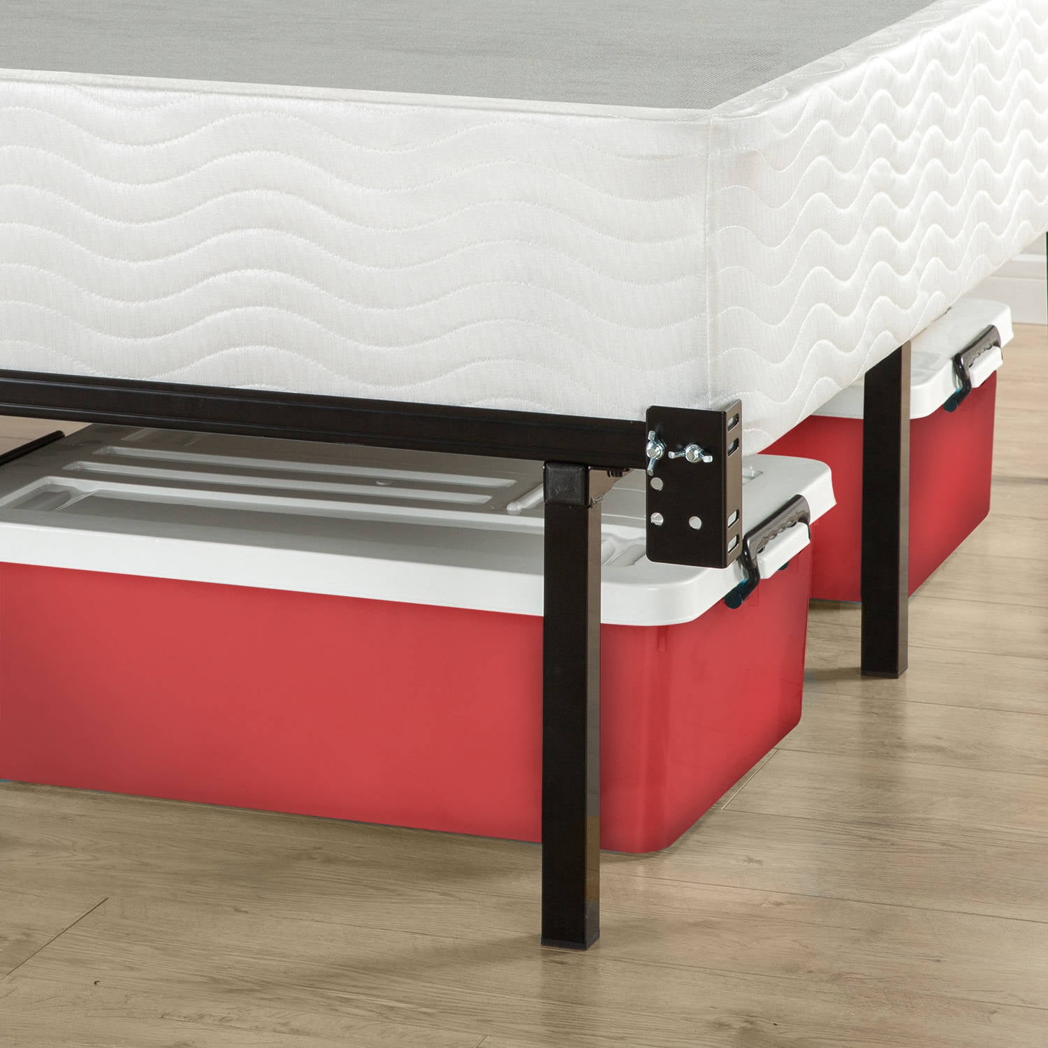 Zinus 12" Compack Adjustable Metal Bed Frame, Fits Sizes Twin - Queen