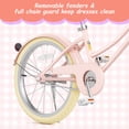 thumbnail image 3 of GLAF 12 14 16 20 Inch Kids Retro Cruiser Bike for 3-13 Year Old with Wicker Basket & Kickstand, Multiple Colors, 3 of 8