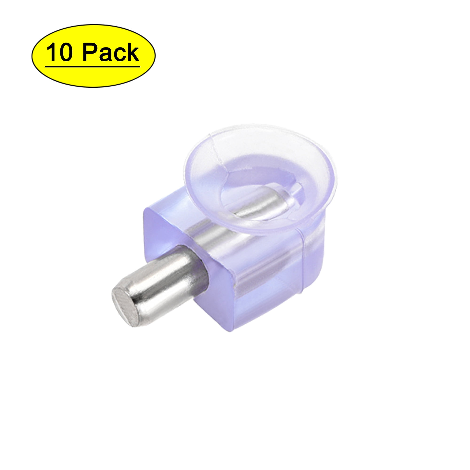Shelf Support Pegs Glass Clamp Bracket Zinc Alloy Nail w Suction Cup 10pcs