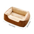 thumbnail image 2 of Calming Cat & Dog Bed for Medium Dogs, Machine Washable Cuddle Warming Cozy Fluffy Faux Fur Plush Round Dog Bed, Anti-Anxiety Waterproof Anti-Slip Pet Bed,19.69x15.35 Inches, 2 of 5