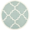 thumbnail image 4 of SAFAVIEH Dhurrie Tobias Geometric Moroccan Wool Area Rug, Light Blue/Ivory, 8' x 10', 4 of 10