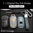thumbnail image 4 of Key Fob Cover Compatible with Fit for Honda Civic CR-V Accord HR-V Pilot, Premium Soft TPU, Full Protection, Smart Remote Key, Keychain, Keychain Case Holder Protector,Size D-black, 4 of 6
