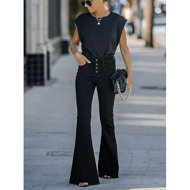 Bell bottom wide leg jeans 2025