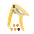 thumbnail image 4 of Electric Guitar Capo, ABS Clear Tone Quick Release Easy To Use Wide Application Guitar Capo Set  For Ukulele For Mandolin Yellow, 4 of 8
