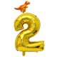 thumbnail image 2 of Globo decorativo número dragón, globo de helio de aluminio, globo de cumpleaños, boda-2 Golden_2, 2 of 7