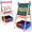 Red and Blue, variant on Art Easel for Kids, Double Sided Standing Wooden Easel, Adjustable Easel for Toddlers, for Aged 2-12 Whiteboard & Chalkboard, Dry-Erase Board, Paper Roll