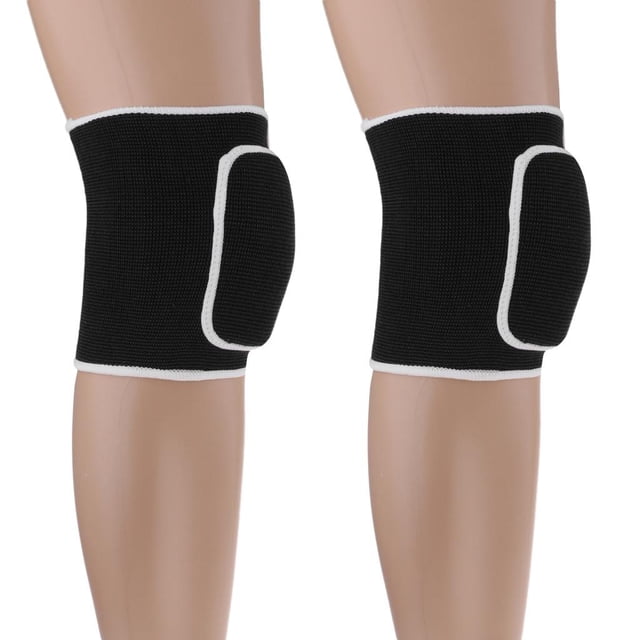 Genouillère Élastique Compression pour Course, Entraînement, Basketball, Sports Noir