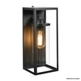 thumbnail image 3 of Maxxima Outdoor Wall Sconce, Black Rectangular Fixture w/ Clear Glass Cylinder, Dusk to Dawn Sensor, E26 Socket, Bulbs Not Included, 3 of 13