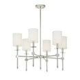 thumbnail image 5 of Savoy House 1-305-6-109 Chatham Updated Classical 6 Light Chandelier With White Fabric Shades in Polished Nickel (28" W x 18"H), 5 of 5
