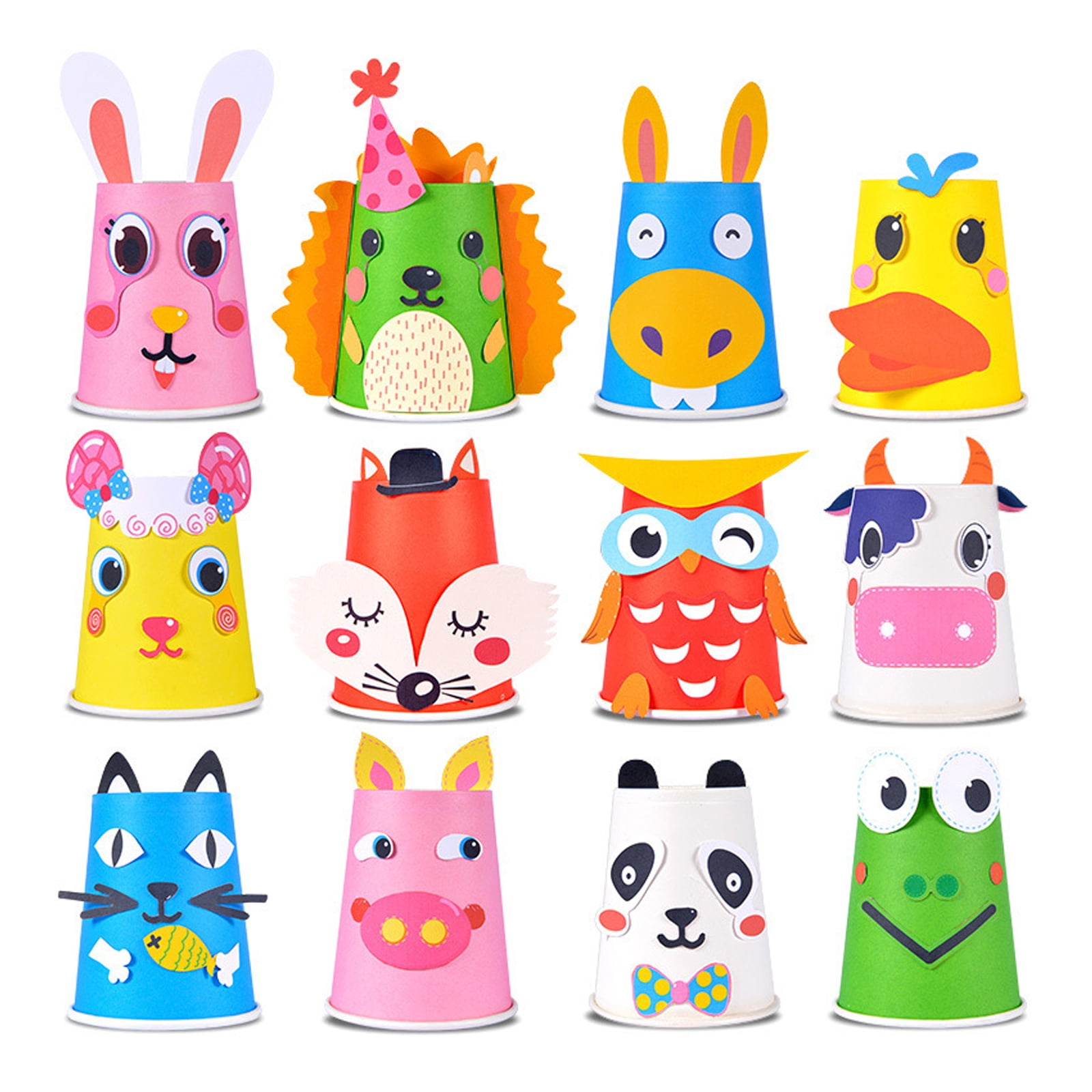 Qyeahkj 243pcs Toddlers Arts and Craft Kit for Kids Preschoolers Ages 2-4,  18 Set Easy Crafts for Kids Ages 3-5, Animal Craft Set Includes Supplies