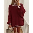 thumbnail image 4 of PRETTYGARDEN Women's Winter Oversized Pullover Sweaters Long Sleeve Mock Neck Chunky Knit Slouchy Jumper Tops, 4 of 10