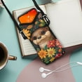 thumbnail image 2 of SEANATIVE Neoprene PhoneBag Purse Waterproof and Shockproof Mini Shoulder Bag Small Cellphone Carrying Pouch with Shoulder Strap for Traveling, Beach, Outings, Cute Otter Flower, 2 of 7