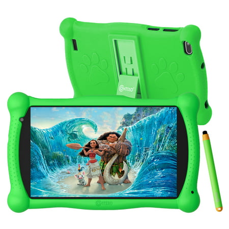 Kids Tablet with Teacher Approved Apps ($150 Value), Contixo 7-inch IPS HD Learning Tablet for Children, WiFi, Android, 2GB RAM 16GB ROM, Protective Case with Kickstand and Stylus, age 3-7, V10-Green