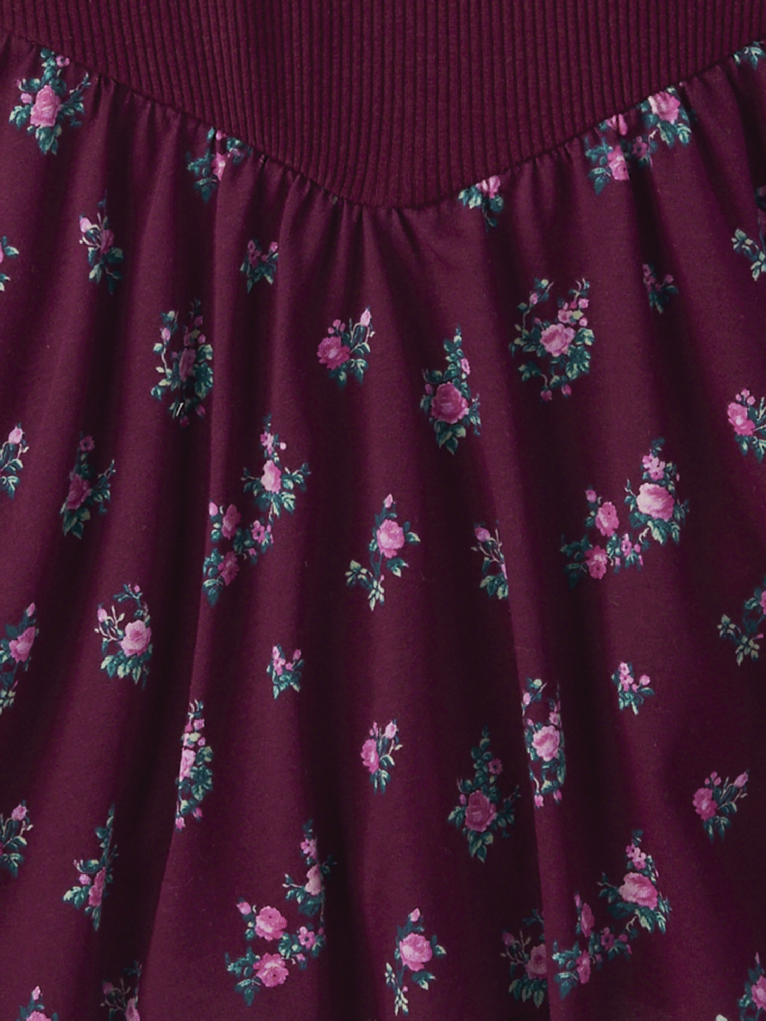 The Children's Place Scoop Neck Long Sleeve Floral V-Waist Dress, Sizes XS-XXL