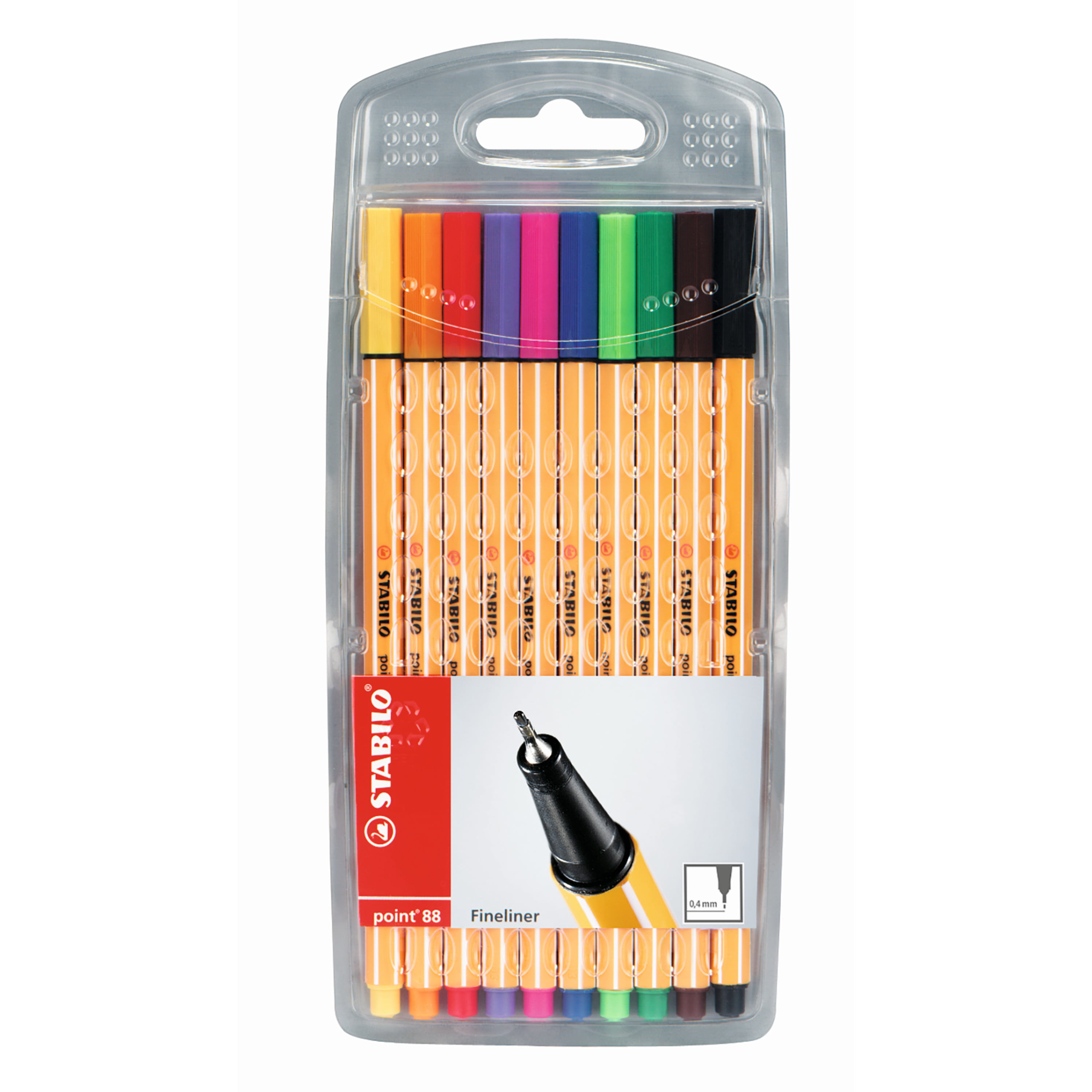 stijl Bereid Bevoorrecht Stabilo Point 88 Pen Wallet Set, 10-Colors - Walmart.com