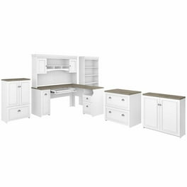 ACME Gustave Executive Desk in Cream White Finish Walmart